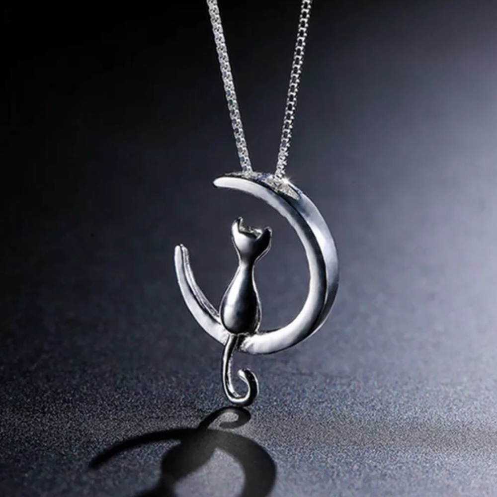 Sterling Silver 925 Cat Necklace